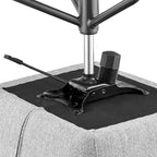 Fauteuil de bureau pivotant en tissu avec hauteur réglable