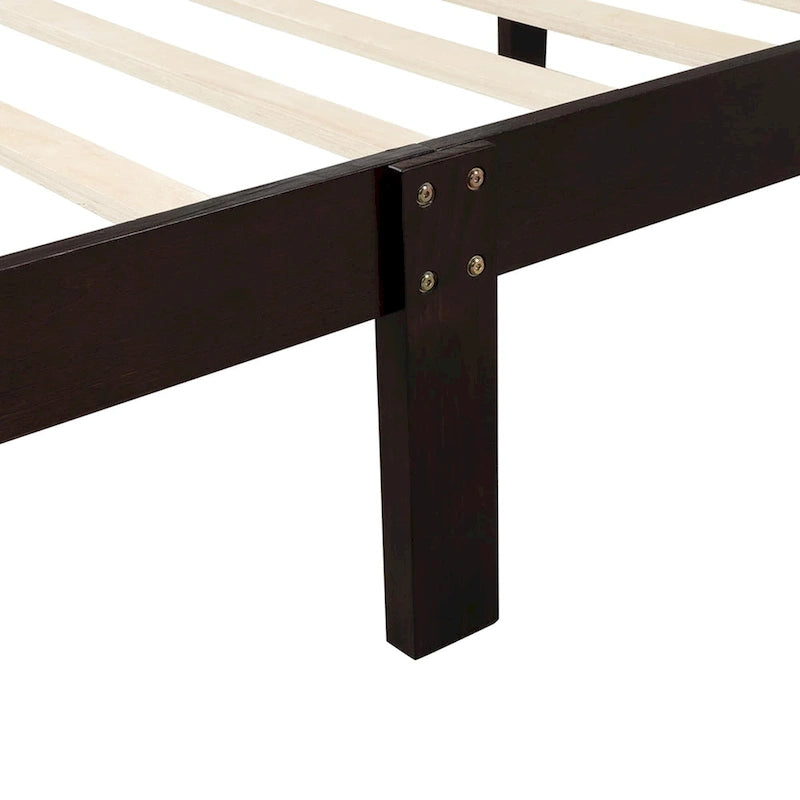 Lit plateforme double avec tête et pied de lit