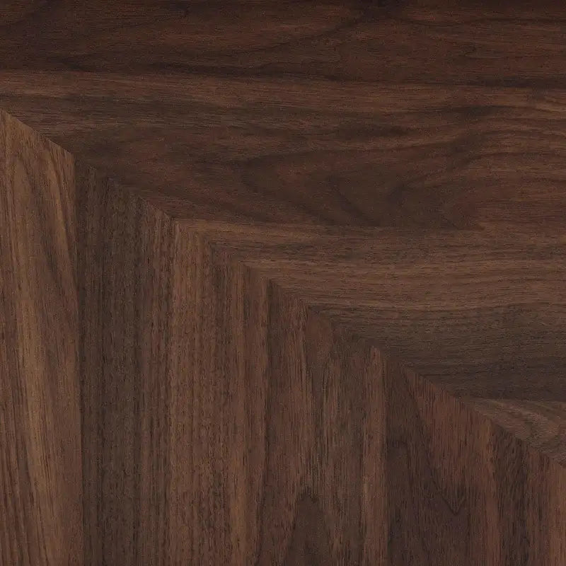 Meuble TV 2 portes style Mid-Century Modern, noyer brun