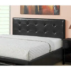 Lit de rangement rembourré Queen Size avec tête de lit capitonnée