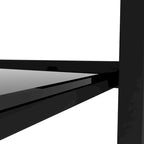 Tables d'appoint carrées en verre trempé, lot de 2 – Noir / Transparent / Blanc