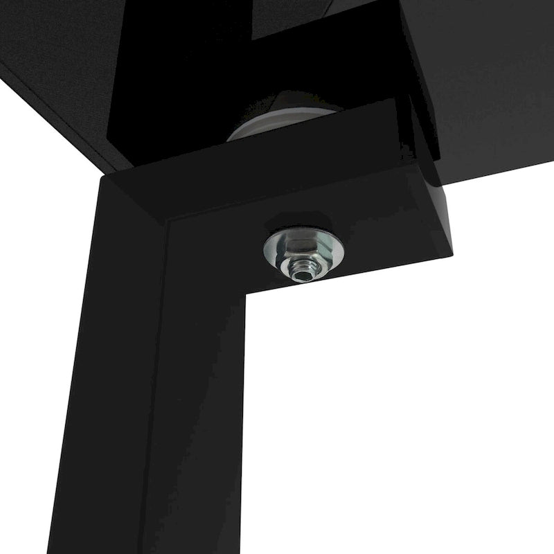 Tables d'appoint carrées en verre trempé, lot de 2 – Noir / Transparent / Blanc