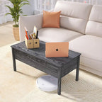 Table basse relevable avec rangement dissimulé