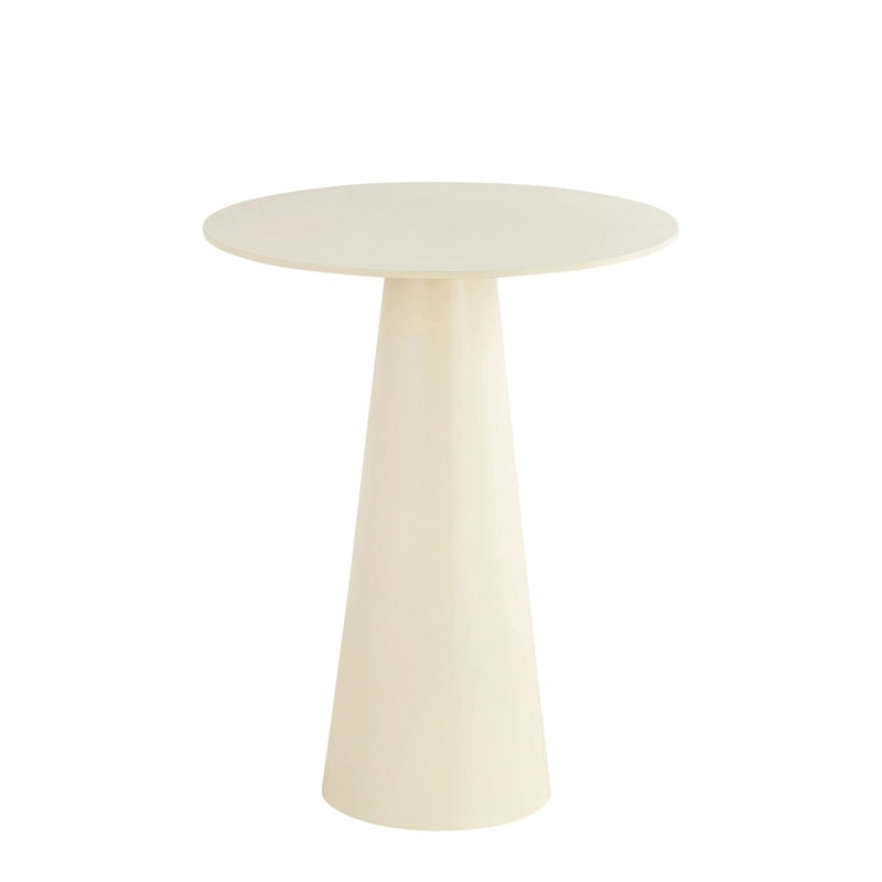 Table d'appoint en aluminium blanc laqué