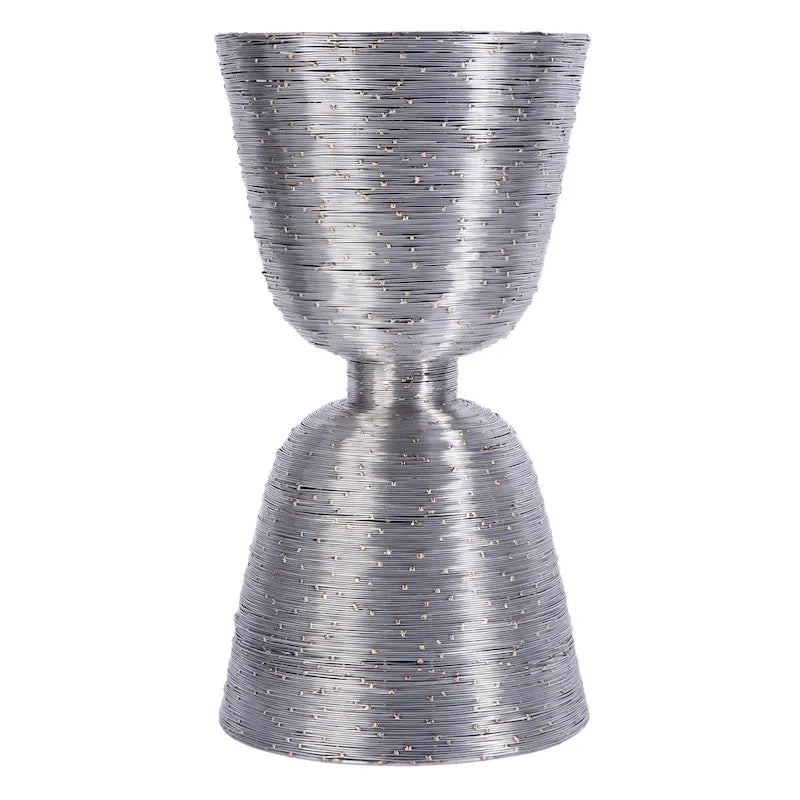 Table d'appoint tambour en fil de fer