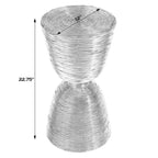 Table d'appoint tambour en fil de fer
