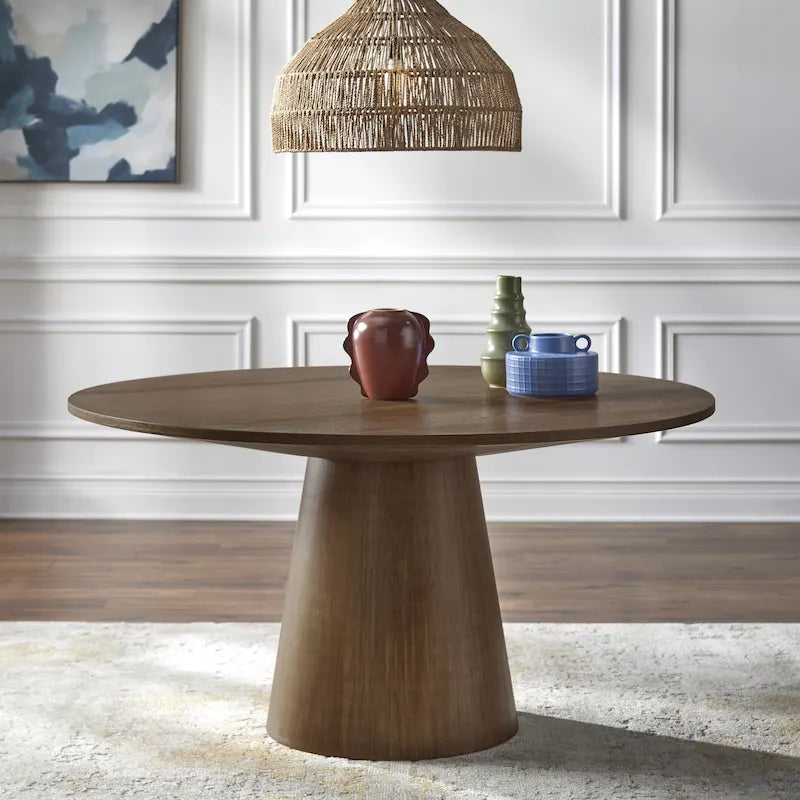 Table à manger ronde à pied central – Jusqu'à 6 places