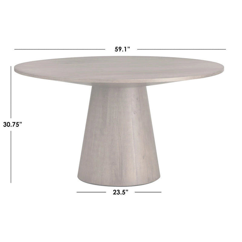 Table à manger ronde à pied central – Jusqu'à 6 places