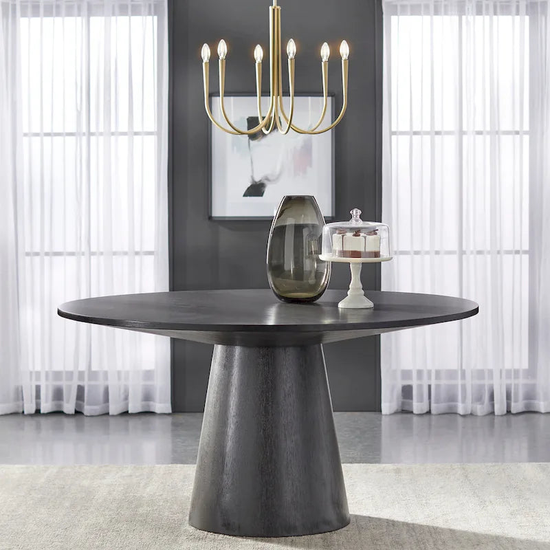 Table à manger ronde à pied central – Jusqu'à 6 places
