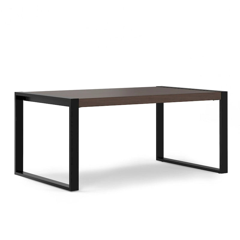 Table de salle à manger rectangulaire moderne industrielle de 66 x 40 pouces