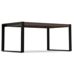 Table de salle à manger rectangulaire moderne industrielle de 66 x 40 pouces