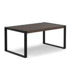 Table de salle à manger rectangulaire moderne industrielle de 66 x 40 pouces