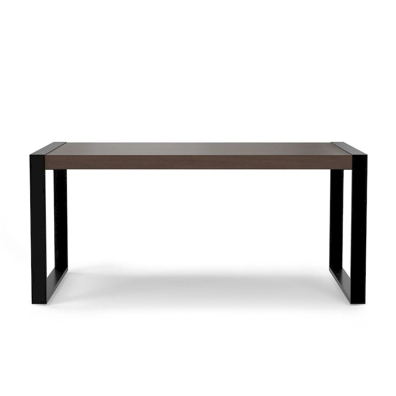 Table de salle à manger rectangulaire moderne industrielle de 66 x 40 pouces