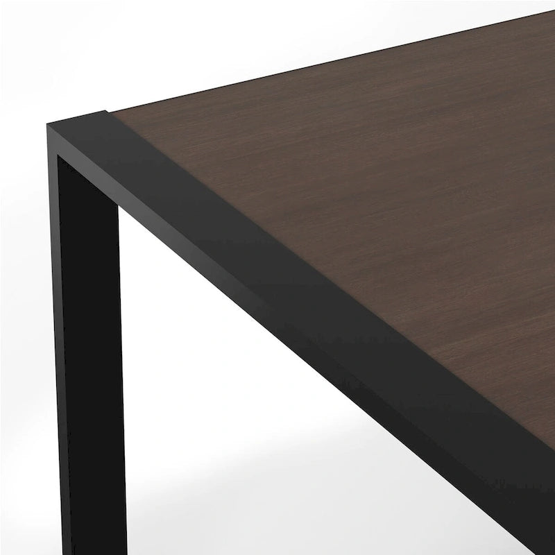 Table de salle à manger rectangulaire moderne industrielle de 66 x 40 pouces