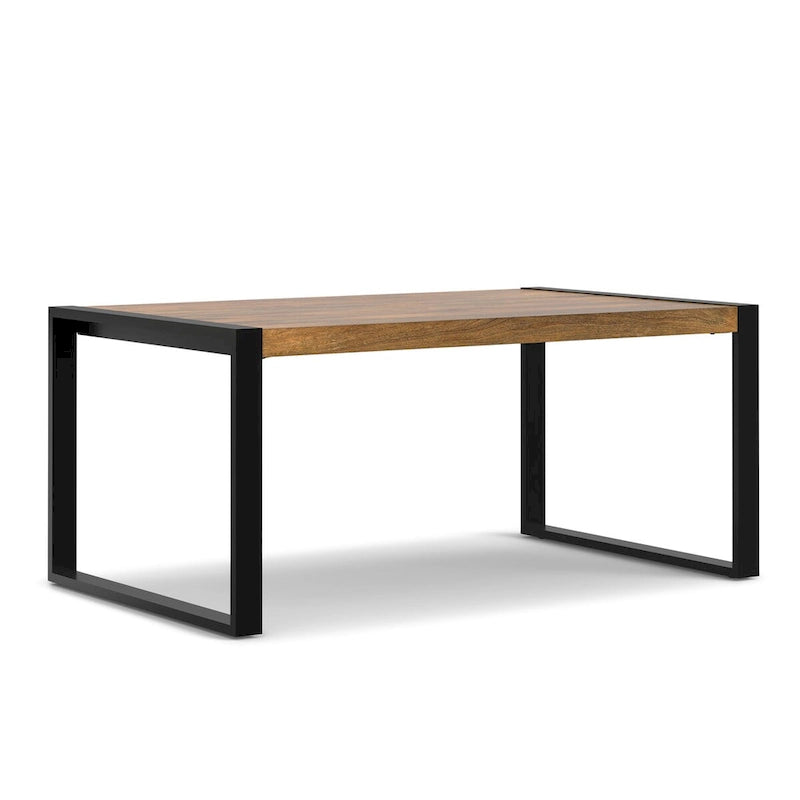 Table de salle à manger rectangulaire moderne industrielle de 66 x 40 pouces