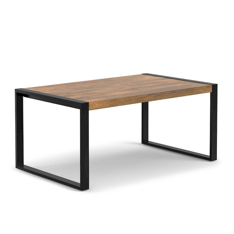 Table de salle à manger rectangulaire moderne industrielle de 66 x 40 pouces
