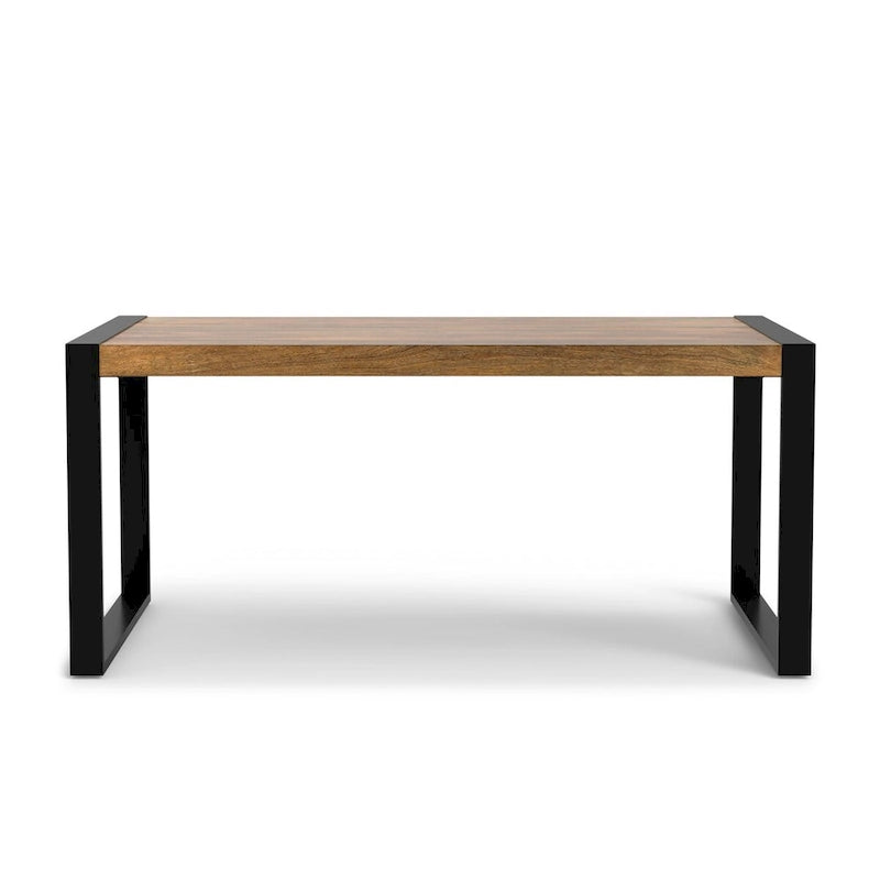 Table de salle à manger rectangulaire moderne industrielle de 66 x 40 pouces