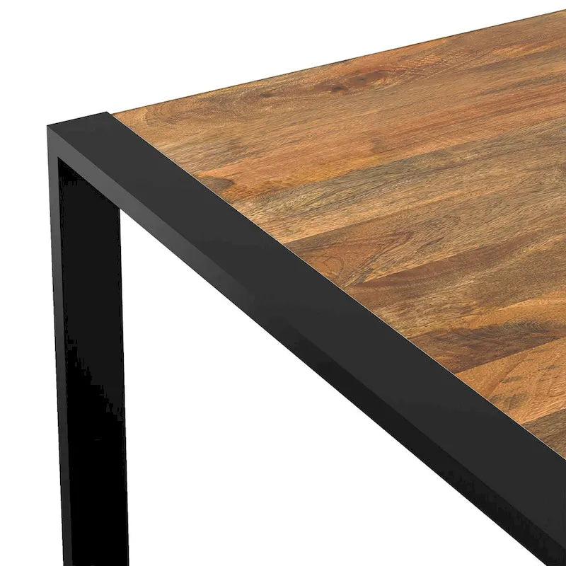 Table de salle à manger rectangulaire moderne industrielle de 66 x 40 pouces