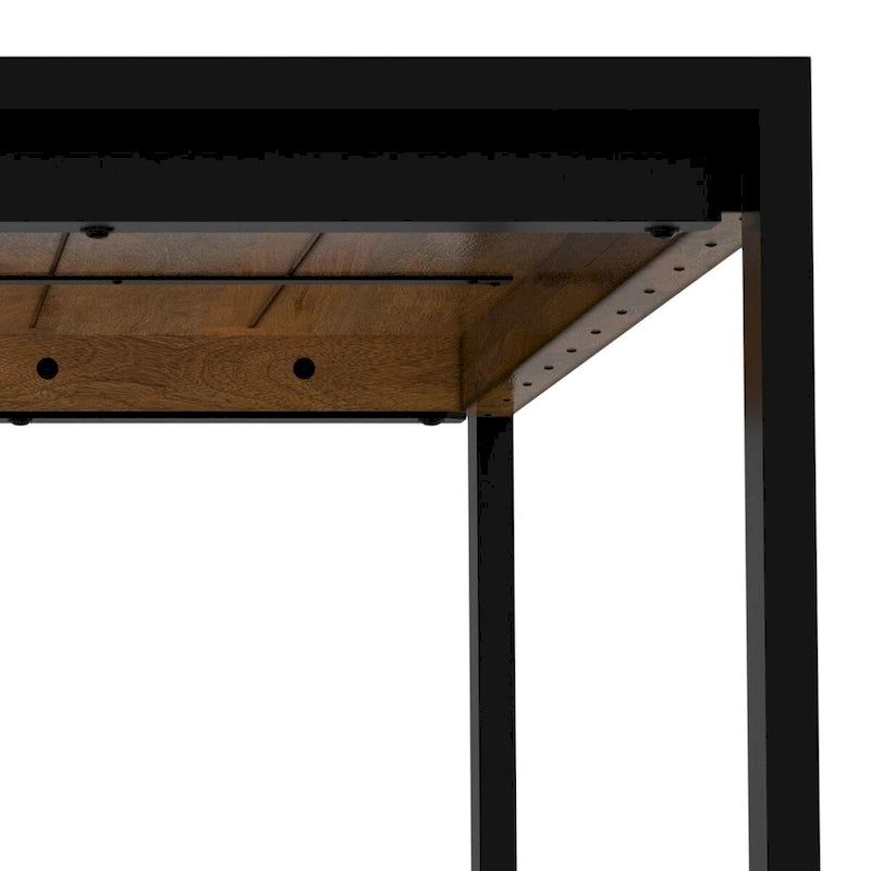 Table de salle à manger rectangulaire moderne industrielle de 66 x 40 pouces