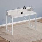 Bureau d'ordinateur de 99 cm avec éclairage LED et multiprise