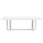 Table basse en bois massif et rotin