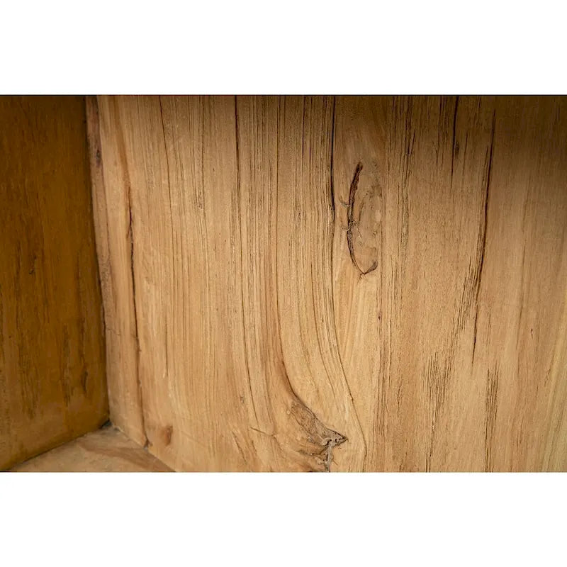 Table d'appoint en orme recyclé, naturel