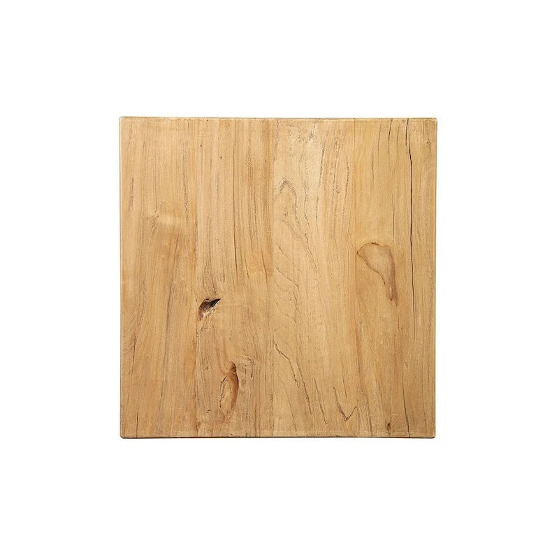 Table d'appoint en orme recyclé, naturel