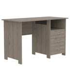 Bureau d'ordinateur avec 3 tiroirs et 1 étagère, 120 cm, Gris