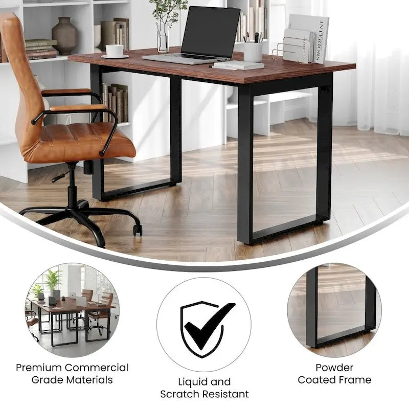 Table de conférence avec plateau stratifié et piètement en U