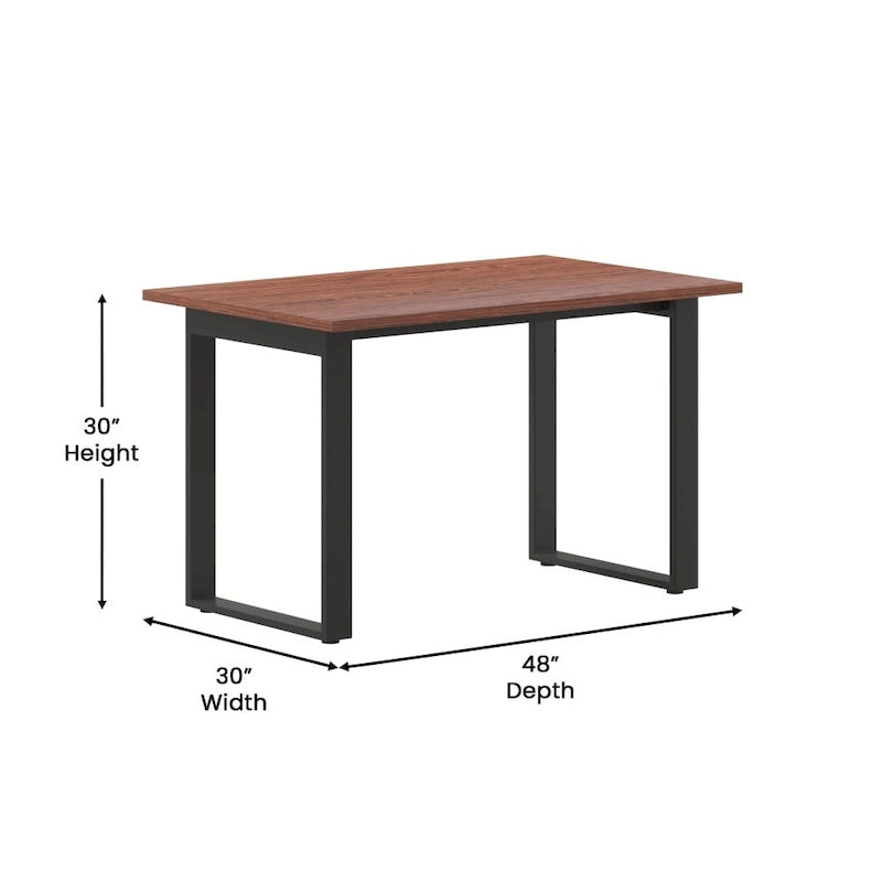 Table de conférence avec plateau stratifié et piètement en U