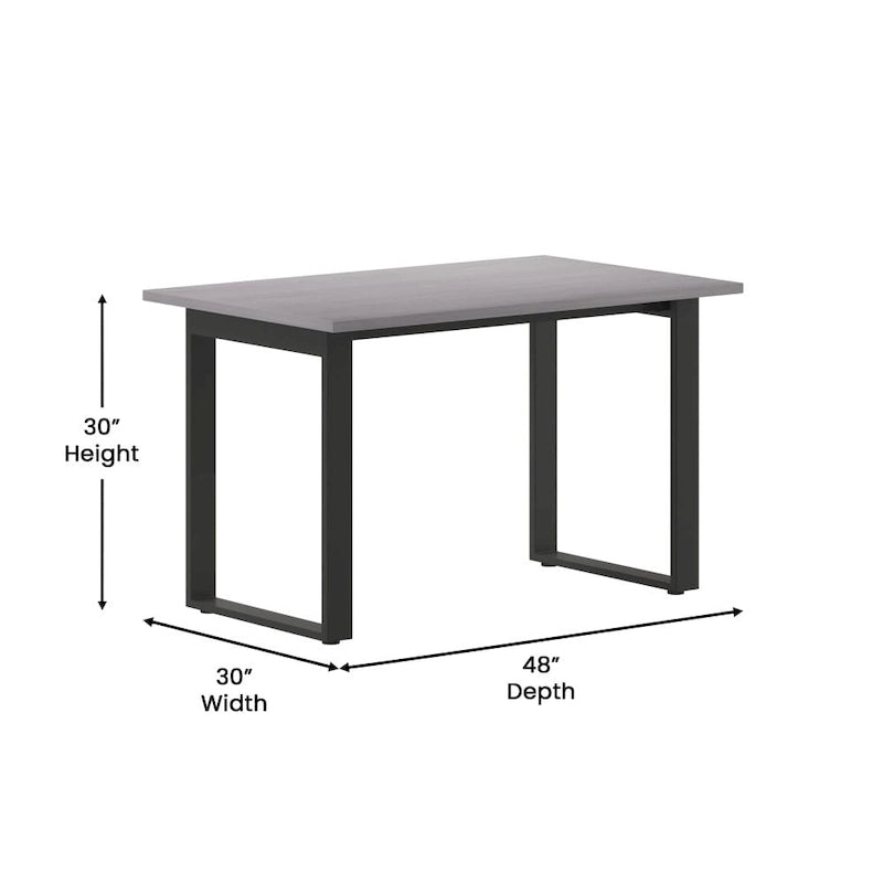 Table de conférence avec plateau stratifié et piètement en U