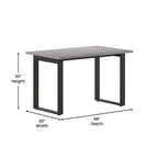 Table de conférence avec plateau stratifié et piètement en U