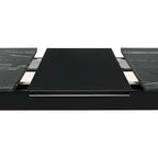 Table à manger noire avec rallonge intégrée