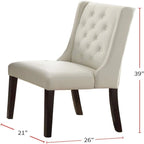 Chaise de salle à manger capitonnée en similicuir, lot de 2