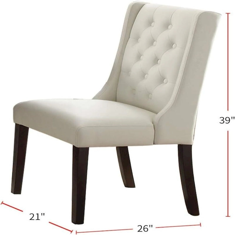 Chaise de salle à manger capitonnée en similicuir, lot de 2