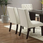 Chaise de salle à manger capitonnée en similicuir, lot de 2