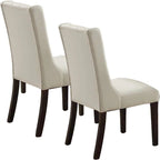 Chaise de salle à manger capitonnée en similicuir, lot de 2