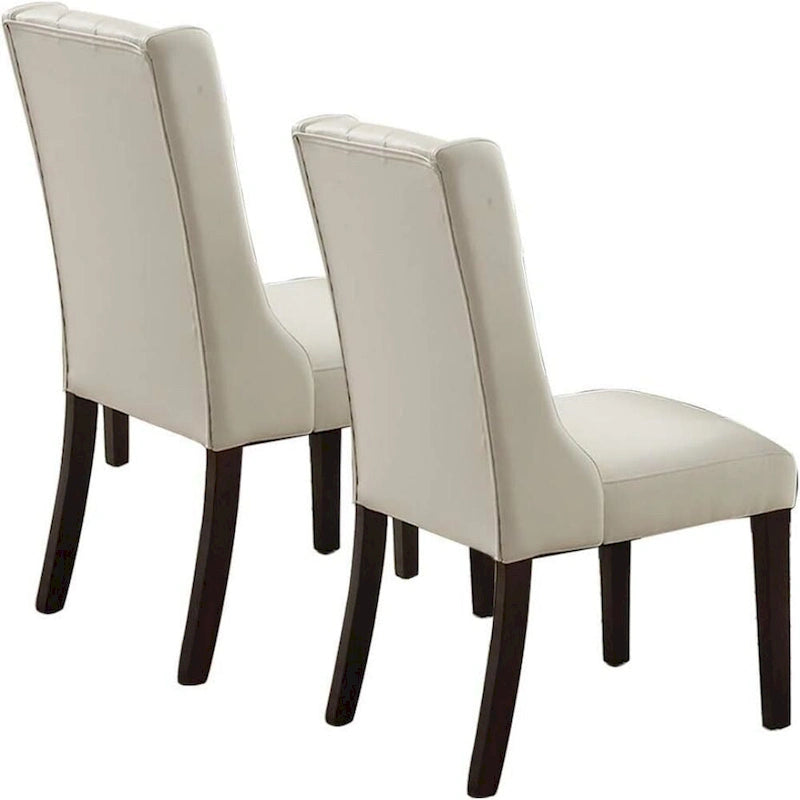 Chaise de salle à manger capitonnée en similicuir, lot de 2