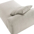 Chaise longue sans accoudoirs modulable en velours côtelé